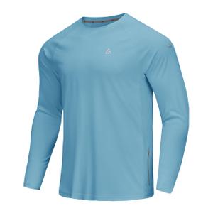 YOVVI Men Swim Shirt Sky Blue (Blue, L)
