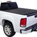 Amazon Basics Soft Roll-Up Truck Bed Tonneau Cover, 6.5 ft, Water-Resistant, Works with Bed Liners for 2014-2019 Chevy Silverado, GMC Sierra 1500, 2015-2018 Silverado Sierra 2500 3500 HD, Fleetside