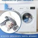 Washing Machine Drain Pump, Replace for W10581874 WPW10581874 AP5949627 AP6023189 EAP10056668 3449735 PS10056668, Washer Pump Compatible With Maytag Kenmore Whirlpool Washer Drain Pump 7MM MVW WTW 7MW