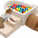 Asweets Foam Climbing Blocks with Ball Pit for Toddlers, 6-Piece Soft Play Set Toddler Climbing Toys Indoor, Climb Crawl Activity Playset (Balls not Included)