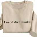 SOLY HUX Women's Crewneck Graphic Oversized Loose Sweatshirts | Pullover Fit, Casual Daily, Fall, Casual, Long Sleeve, Pullover Shirts (Beige, XXL)
