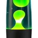 Vanful Green Magma Motion Lamp with Yellow Wax Flow in Blue Liquid for Kids Boys Girls Night Light for Home Room Office Decor Glitter Lamps Great Christmas Thanksgiving Day Present for Adults