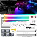 Dreamcolor Acrylic Interior Car LED Strip Light with Wireless APP, RGB 22 in 1 with 175 inches 600 LEDs Fiber Optic Ambient Lighting Kits, Dynamic Chasing Music Sync Neon LED Strip for Car Accessories