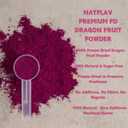 NAT FLAV Freeze Dried Dragon Fruit Powder  100% Natural, No Added Sugar, No Additives | 7oz | Vibrant Superfood for Smoothies, Baking & Natural Coloring