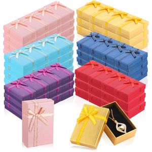 Yinkin 96 Pcs Jewelry Gift Boxes Bulk, Small Jewelry Packaging Box with Lids, Rings Earrings Necklaces Bracelet Pendant Display Case for Travel, Birthday, Holiday, Party Supplies 3.1 x 2 x 1.1