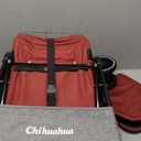 2-in-1 Foldable Pet Stroller with Canopy, 4 Wheels Pet Strolling Cart for Small/Medium Dogs and Cats with Removable Carrier,Breathable Mesh,Mom Tote Bag,Cup Holders,Easy Assembly,Grey+Red