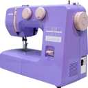 Janome Lovely Lilac Easy-to-Use Sewing Machine with Interior Metal Frame, Bobbin Diagram, Tutorial Videos, Made with Beginners in Mind for Garments, Patchwork, Light Quilting, Product Dimensions 7"D x 16"W x 12"H