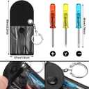 Jutom 24 Pcs Mini Tape Measure Keychain Bulk Mini Screwdriver Keychain Set Adult Tool Party Prize for Father's Men Gifts