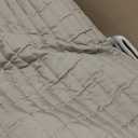 EVERGRACE Velvet Quilt Set Queen Size, Luxurious Soft Striped Channel Bedding Set, Lightweight Velvet Comforter for All Season, Oversized Bedspread Coverlet with 2 Matching Shams, Beige Taupe