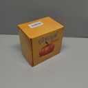 3 Wick 14oz Pumpkin Scented Orange Candle in Glass Jar with Lid, Large Fall Colored Aromatherapy Gift Candle for Harvest Halloween Home Table Decoration - 60-70 Hours Burning Time