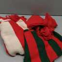 Liitrsh 4 Pack Christmas Knitted Scarves Soft Holiday Knit Scarves with Tassels for Unisex Adult Festive Family Matching Accessories for Christmas Party Photo Gifts