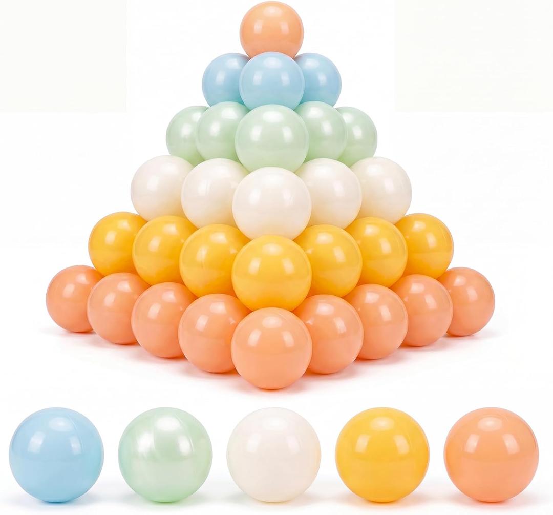 Clear Ball Pit Balls - Crush Proof Plastic Toy Balls for Boys and Girls, 500 PACK