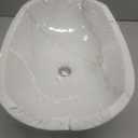 Natural white marble boat-shaped sink with irregular natural brown/black veining, 100% handcrafted. Bathroom vanity sinkelegant and refined, suitable for bathroom vanities or countertops., 19.7" x 14.2" x 5.9"