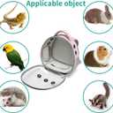 Portable Travel pet Backpack Carrier Hamster Bag Guinea Pig Bird Small Dog cat Turtle Carrier Rabbit Cage Squirrel Bearded Dragon Breathable Hangbag (Pink)