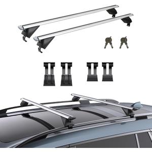 TANX Universal Roof Rack Cross Bars, 52" Aluminum Roof Rails with 200lbs Load Capacity, Fits Raised & Flush Mount Cross Bars