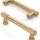 Asidrama 10 Pack 3.75 Inch(96mm) Champagne Bronze Cabinet Pulls Knurled Cabinet Handles Cupboard Handles Gold Kitchen Cabinet Hardware for Cupboard Drawer Pulls