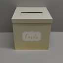 Hallmark 10" Elegant Card Receiving Box (Pearl and Gold Dots) for Weddings, Graduations, Retirements, Birthdays, Open Houses, Anniversaries
