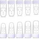 BBTO 10 Pcs Mallet Finger Splint, 5 Sizes Finger Support Brace Stabilizer Straightener Plastic Fingertip Protectors Arthritis Knuckle Immobilization for Thumb Pinky Middle Index Ring(Transparent)