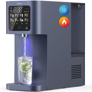 TOKIT T1 Ultra Reverse Osmosis Water Filter Countertop Dual UV Cold & Hot Water Dispenser 5 Cooling and Instant Heating RO Water Filtration System 8 Temp Choice, NSF/ANSI 58, No Installation for Home