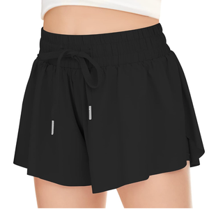 XL Girls Athletic Flowy Shorts with Pocket - 2 in 1 Butterfly Shorts for Teen Girls Youth Running Sports Spandex
