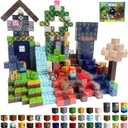 APUNOL 200PCS 0.8in Magnetic Blocks - Magnet Toys for Kids, Magnetic Building Blocks Cubes, Stacking Magnets, STEM Learning Toys Birthday Gifts for Toddlers, Boys and Girls Age 3+ Years Old