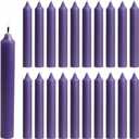 Biedermann & Sons Purple Chime Candles (20 Count), Unscented Dripless Tapers, 4 Inch Tall 0.5 Inch Diameter, 2 Hour Long Burning Paraffin Wax, for Angel Chime Carousels and Holders