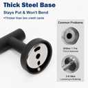 NearMoon Bath Towel Bar, Thicken Stainless Steel Shower Towel Rack Holder Wall Mounted for Bathroom, 26-lnch Overall Length-24-lnch Usable Hanging Space (1 Pack, Matte Black)