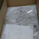 Bladeless Ceiling Fan with Lights,19.7'' 3000-6000K Dimmable 6 Wind Speed Low Profile Led Ceiling Fan, Reversible DC Motor Modern Flush Mount Indoor Kitchen Bedroom Fandelier Ceiling Fans (White-Style 2)