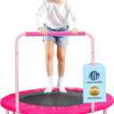 VEVOR 3FT Trampoline for Kids, 36" Trampolines Indoor/Outdoor Trampoline for Toddlers, Foldable Mini Baby Jump Toy with Foam Handle, Recreational Trampolines Birthday Gift for 3+ Years Kids