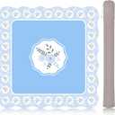 Scalloped Mahjong Mat Set 31.5 x 31.5 Inch Anti Slip Noise Reduction Table Cover for Mahjong Mat Mahjong Table Accessories Travel Mahjong Set Game Table Cover for Card Board Tile Game