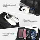 GoHimal Double Roller 2 Ball Bowling Bag with Separate Shoe Compartment for Bowling Shoes (Up To US Mens Size 15) and Oversized Accessory Pocket, Retractable Handle - Extends to 40", One Size