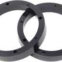 Audiopipe 1 Pair 6.5" Plastic Speaker Spacer Rings - Subwoofer Mid Range Custom Installation Mounting Adapter, Black