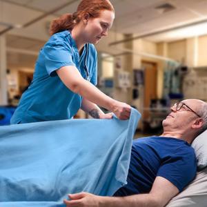 Avalon Bedding Hospital Blankets Twin Size 100% Cotton Thermal Blanket Hospital Style Blanket - Lightweight Hospital Blanket - Hospital Blankets - General Hospital Blanket Twin 66x90 Inches (Blue)
