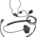 Boom Mic Ptt Earpiece Behind Head Over The Ear Two Way Radio Headset Headphone for Midland Walkie Talkies 2 Pin GXT GMRS LXT