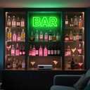 Led Neon Bar Signs for Home Wall Decor, Light up Bar Sign Decorations for Home Living Rooms, Suitable for Speakeasy Backyard Basement Garage Small Wedding Decor