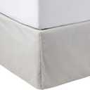 Amazon Basics Lightweight Pleated Bed Skirt, Queen, Light Grey, Solid