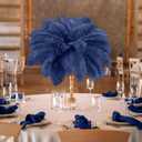 Retrowavy 50 Pcs 14-16 Inches Large Natural Ostrich Feathers Bulk for Centerpieces for Wedding Party Centerpieces Home Decoration Flower Arrangement(Navy Blue)