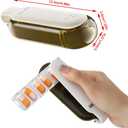Small Pill Box 4 Compartment Travel Pill Organizer with Pill Taker Extractor Popper Small Pill Box Daily Pill Case for Travel Handbag Purse Medicine Vitamin Fish Oil Veggies Supplement Capsule