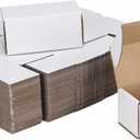 ZBEIVAN 4.6x2.2x2.2 White Shipping Boxes Set of 100, Corrugated Cardboard Mailer Boxes for Packaging Small Business Mailing Gifts