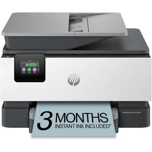 HP OfficeJet Pro 9125e Wireless All-in-One Color Inkjet Printer, Print, scan, copy, fax, ADF, Duplex printing best-for-office, 3 month Instant Ink trial included, AI-enabled (403X0A)