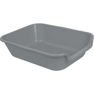 1 Pack Extra Large Dog Litter Box Pan Tray (ABS Material), Low Entry Jumbo Senior Litter Boxes for Multiple Kitten Big Cats, Pet Safe Indoor Dog Potty (Dark Gray, 20" L x 15" W)