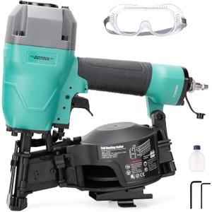 DOTOOL Roofing Nailer CN45C 15 Degree 3/4-Inch to 1-3/4-Inch Roofing Nail Gun Pneumatic Coil Nailer 120 pcs Load Capacity