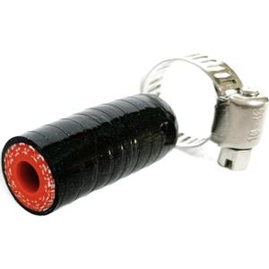 1/4" (6.5mm) Black High Temperature 3-ply Reinforced Silicone Coolant Cap With Clamp,For Turbo Bypass Valve/Vacuum/Throttle Body Water Port/Heater Core/Fix Leak