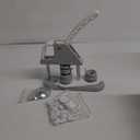 Button Maker Machine, 25mm (1inch), DIY Pin Badge Maker with Free 120pcs Supplies, Circle Cutter, Magic Book (Gray)