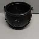 SpinLaLa 8" Plastic Black Cauldron Kettle Halloween Candy Bowl, Large Witch Cauldron Pot Bucket for Halloween Decorations Trick or Treat Party Supplies