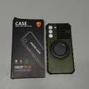 for Samsung Galaxy S22 Plus Case Magnetic Compatible with MagSafe Wireless Charging,with Screen Protector,for S22+ Case Built-in Kickstand Military Grade Shockproof Heavy Duty Protection Green