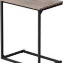 VASAGLE C Shape End Table, Small Coffee Table For Couch Or Sofa, Industrial Side Table In Living Room, Bedroom, 13.8 x 21.7 x 26 Inches, Greige and Classic Black ULNT052B02