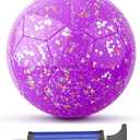 Soccer Balls Size 3, Sparkle Soccer Ball for Girls Kids 3-8 4-6 6-8 Glitter Outdoors Sports Recreation Playing Ball for Birthday Easter Soccer Gifts