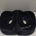 Foldable Sit Bone Seat Cushion - for Sit Bone Pain, Hip, Butt, Ischial Tuberosity, Hamstrings, and Sciatica Pain Relief - for Home, Office, and Driving (Black)