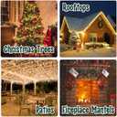 Clear Warm White Christmas Tree Lights - 20 Ft String Of 105 Incandescent Mini Bulbs Multifunctional Lighting Modes, for Decorative, Bedroom, Outdoor, Xmas Twinkle Lights with Green Wire Total 21.6 Ft